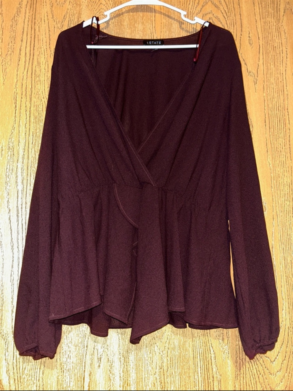 1.STATE Women's Long Sleeve Blouse
